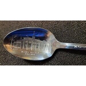 Vintage William Rogers Silver Plated Spoon George Washington Mount Vernon, NICE!